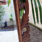 Huge antique Indonesian teak mirror