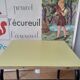 Small vintage school table and its little chair
