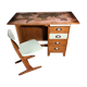 Children's desk and 60' wooden chair restyled