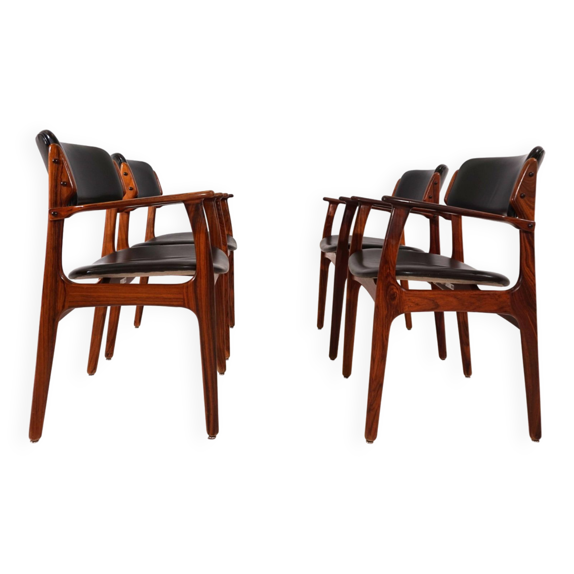 Erik Buck lot de 4 chaises de salle à manger en palissandre OD 50 pour OD Mobler