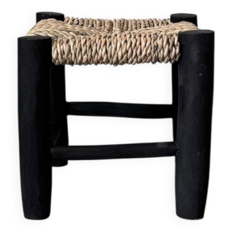 Mini tabouret marocain noir