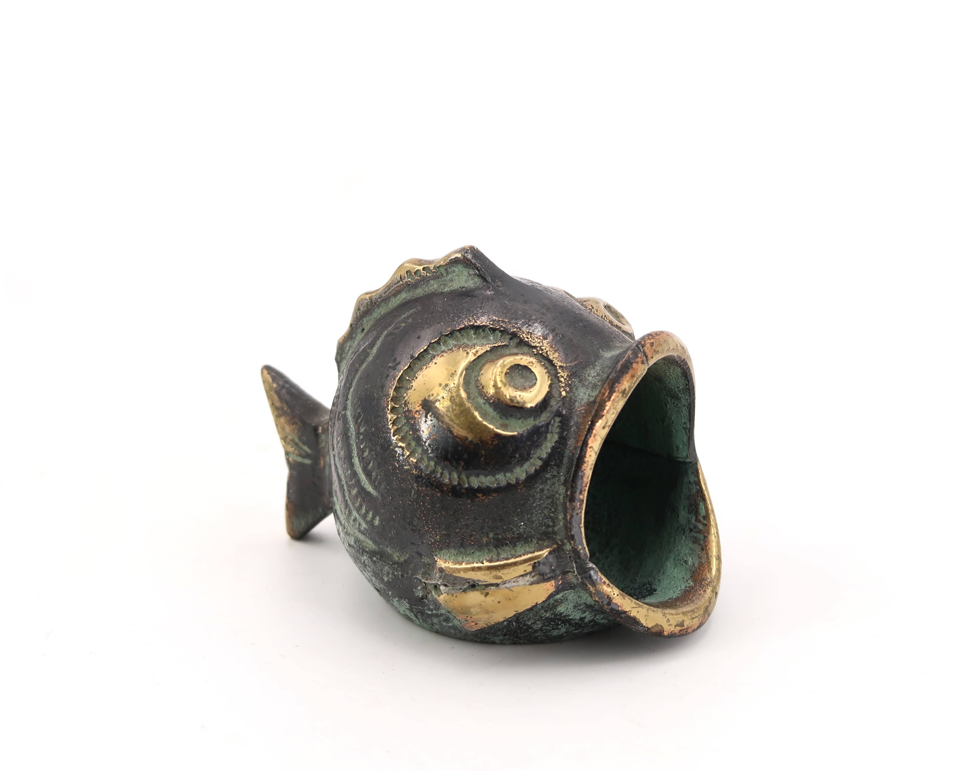 Bronze fish ashtray, 1950s