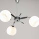 Chandelier en chrome et opaline de l'âge spatial, années 1970