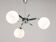 Chandelier en chrome et opaline de l'âge spatial, années 1970
