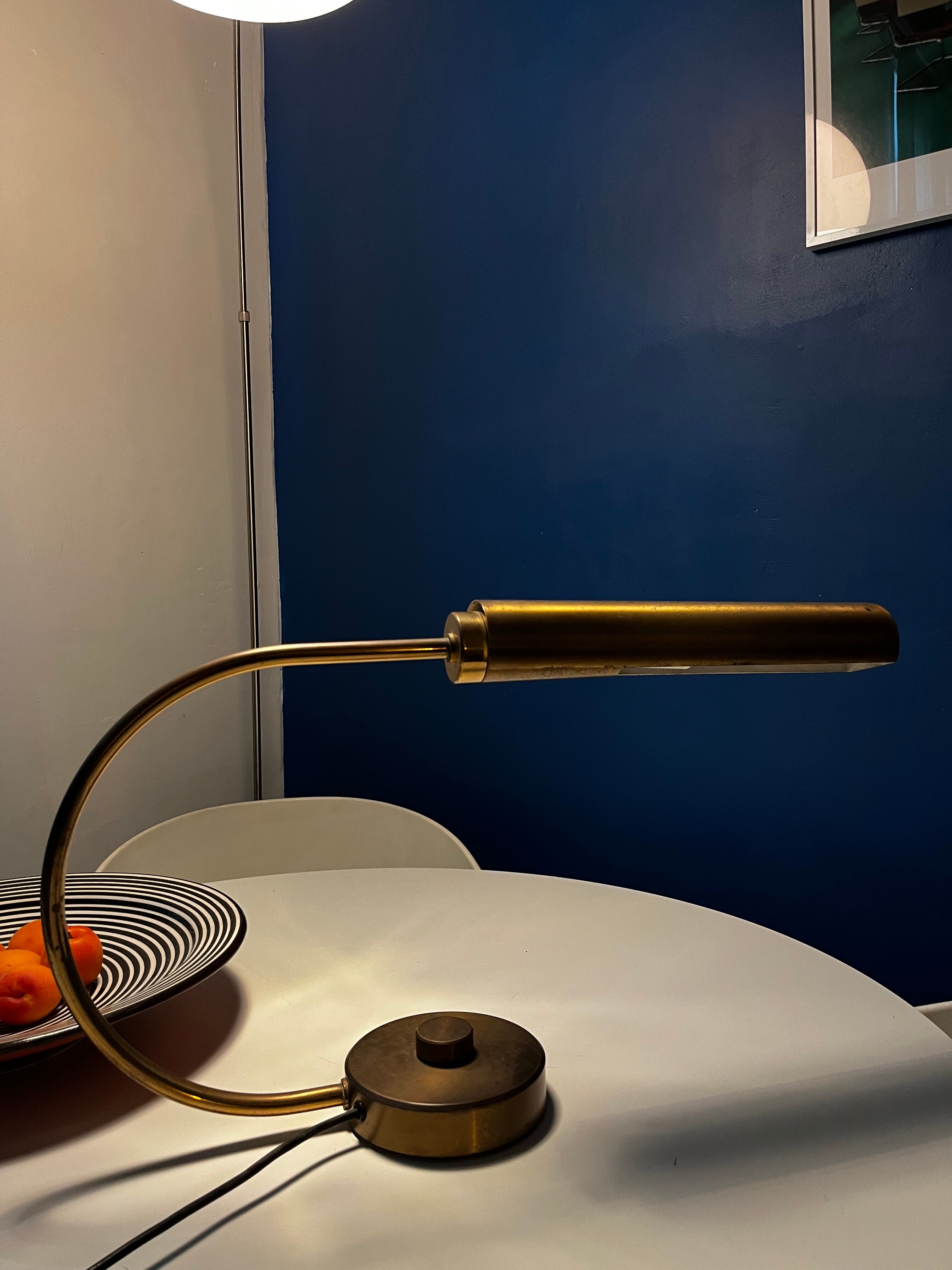 1970s brass desk lamp