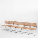 Set of 6 Cesca chairs. Made according to the design by Marcel Breuer. 80s.