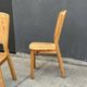 Ensemble de 4 chaises vintage en pin massif