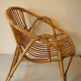 Fauteuil d'enfant en osier bambou rotin déco chambre bébé