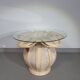 Split reed / pencil reed / rattan / bamboo bell flower side table.