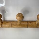 old Bamboo style wall coat rack