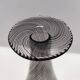 Black Murano Glass Bottle Vase "Mezza Filigrana" by Martens for Aureliano T