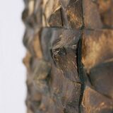 Pair of coconut mosaic shell plant holders