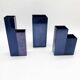 Vases modulaires en métal – bleu pétrole, 1980s