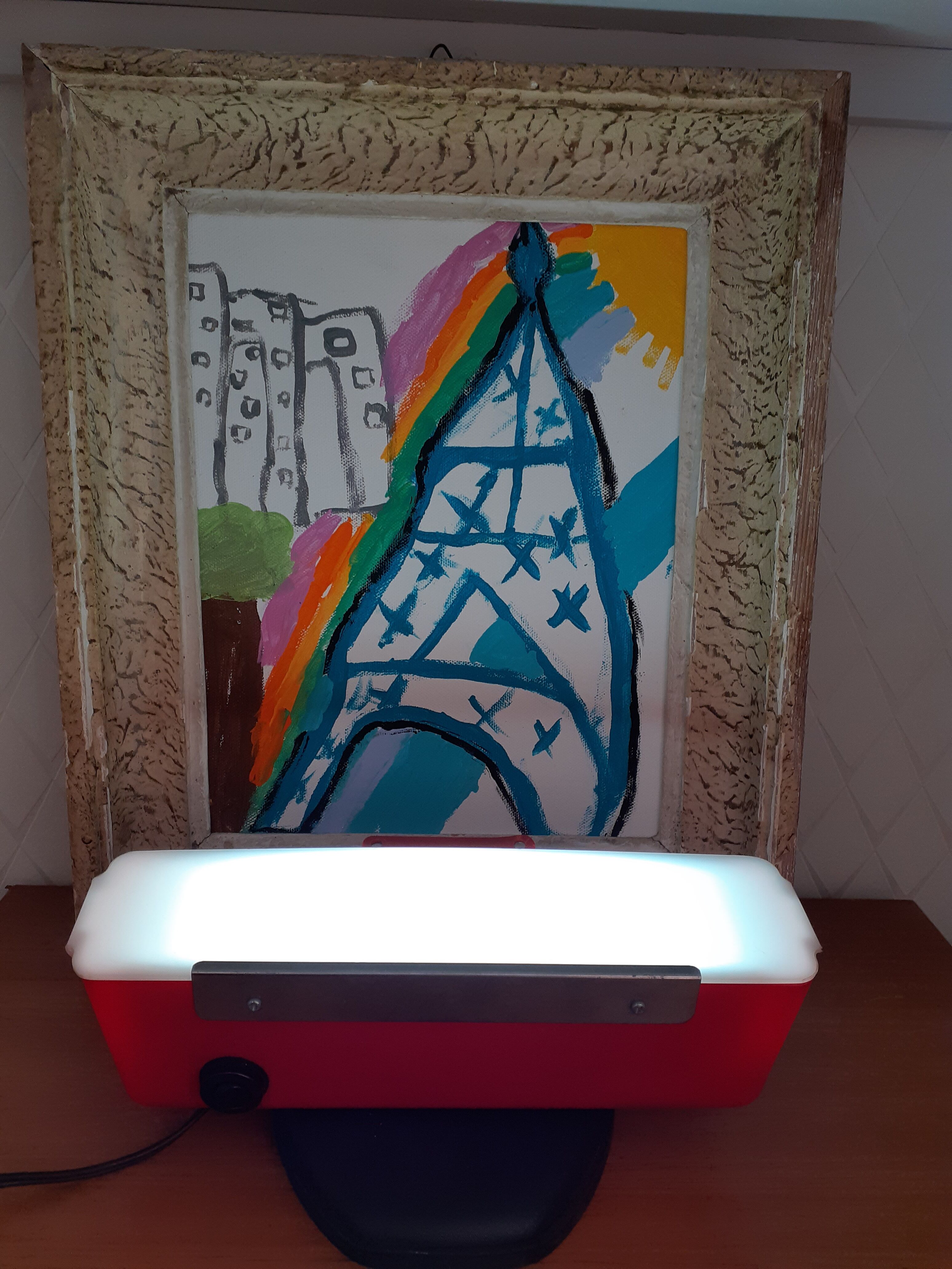 Vintage viewer table lamp made in Japan