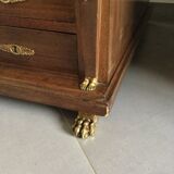 Empire desk with mahogany and oak pedestals