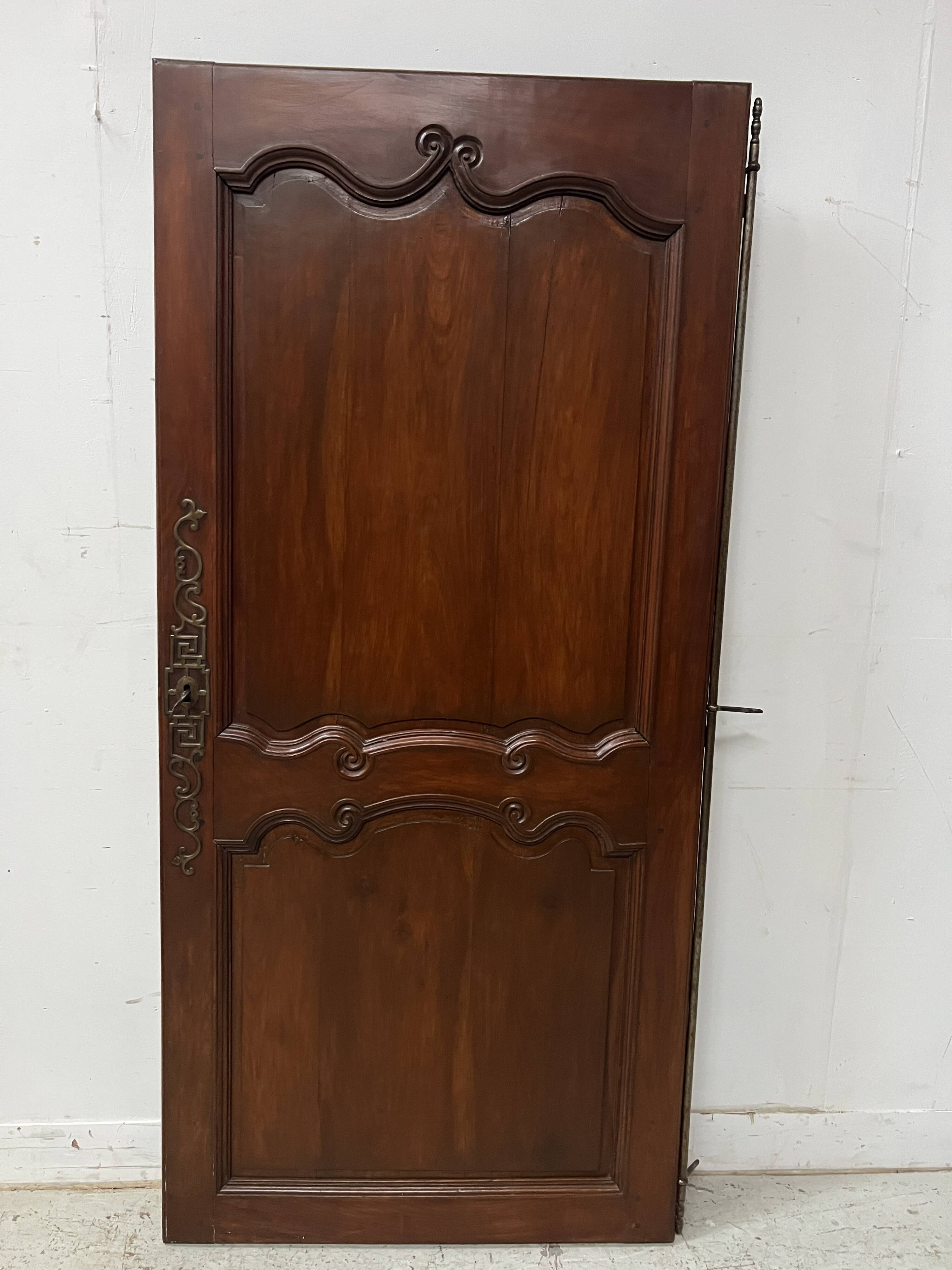 18th century solid cherry wood cupboard door