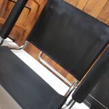 Lot of 3 vintage metal and skai armchairs