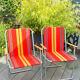 Pair of vintage folding camping chairs