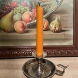 Silver metal thumb candle holder