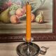 Silver metal thumb candle holder