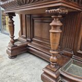 Cloakroom Napoleon III coat rack 19th in solid oak