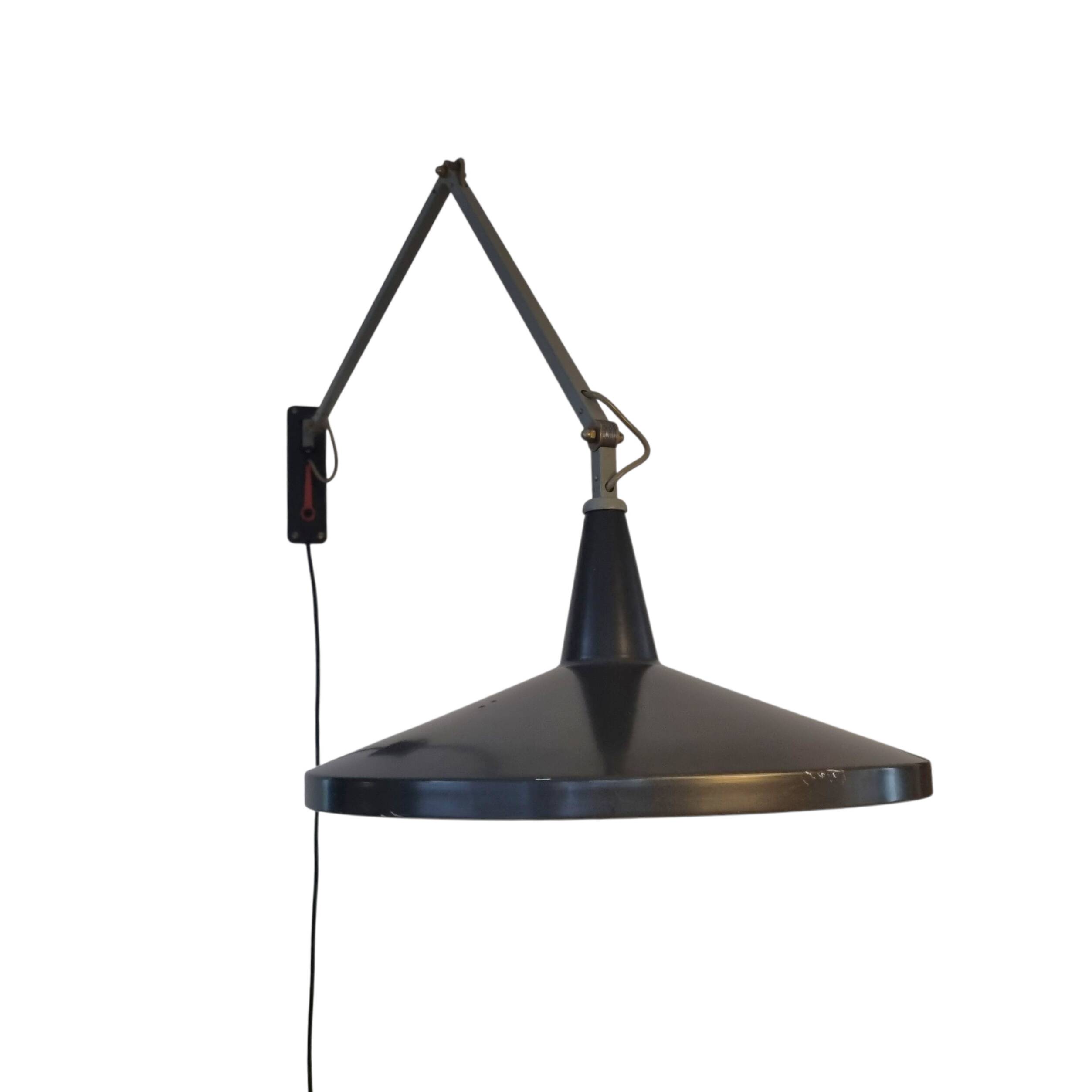 Wim Rietveld for Gispen 4050 'Panama ' lamp in Black, 1955