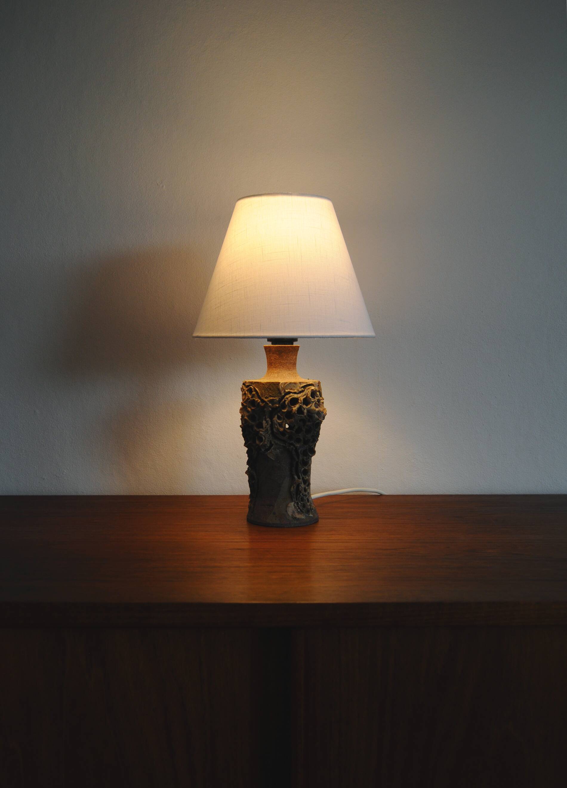 Unique Bodil Marie Nielsen Danish Modern Ceramic Table Lamp, 1960s
