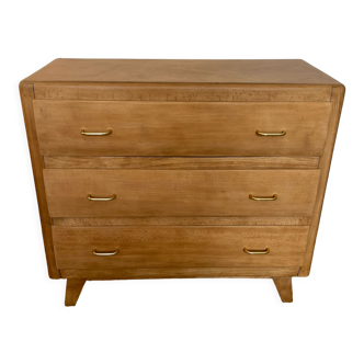 Vintage chest of drawers wood feet compass