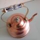 Old brushed red copper kettle / vintage 50-60s