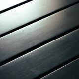 Vintage nordic stick slat dining table, 1970s