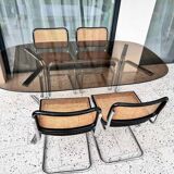 Mid-Century Modern Italian Marcel Breuer B32 Cesca Chair, 70s set of 4