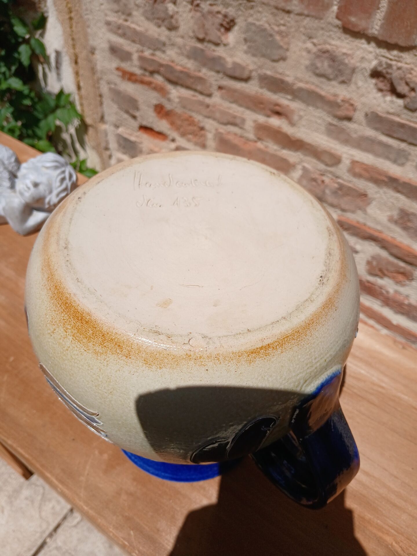 Large jug in handmade pottery