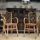 Pair of chairs in rattan 1960 by Louis Sognot