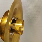 Hanging lamp from the 1970s-1980s, produced by Danish Vitrika, made of brass.