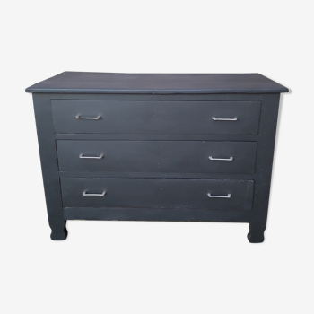 Chest of drawers black wood