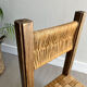 Vintage children's chair wood and rope by Audoux and Minet