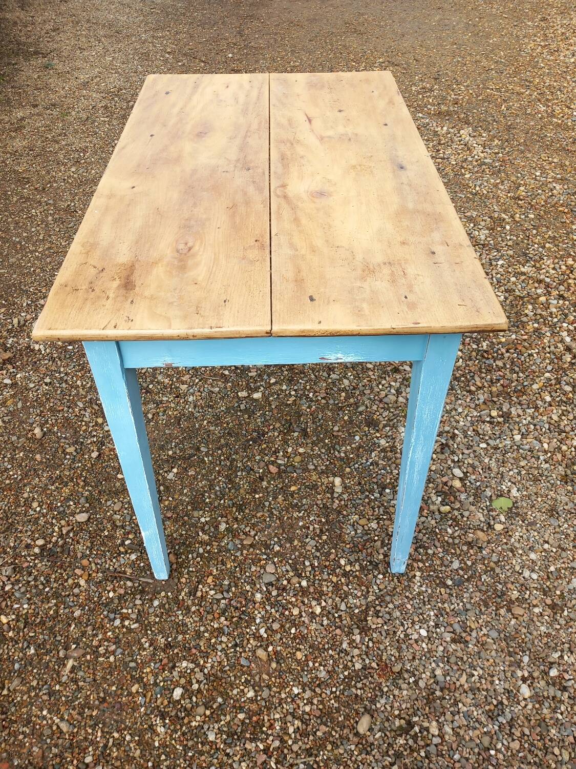 Old antique wooden bistro table