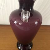 Purple colored glass vase