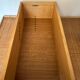 Rattan desk, woven willow and wood