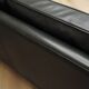 Black leather sofa, Danish design, 1970s, manufacture: Hurup Møbelfabrik