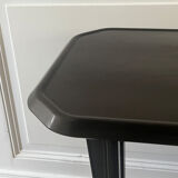 Arco desk with arched base in black lacquered metal with resin top, BBPR studio for Olivetti