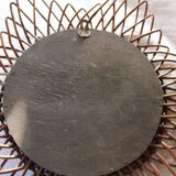 Vintage rattan mirror 56x56cm