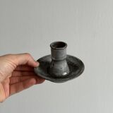 Sanded stoneware candle holder Chantal and Thierry Robert