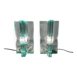 Giorgio Reggiori. Pair of table lamps/glass objects by Giorgio Reggiori for Gallotti & Radice, 1960s, Italy.