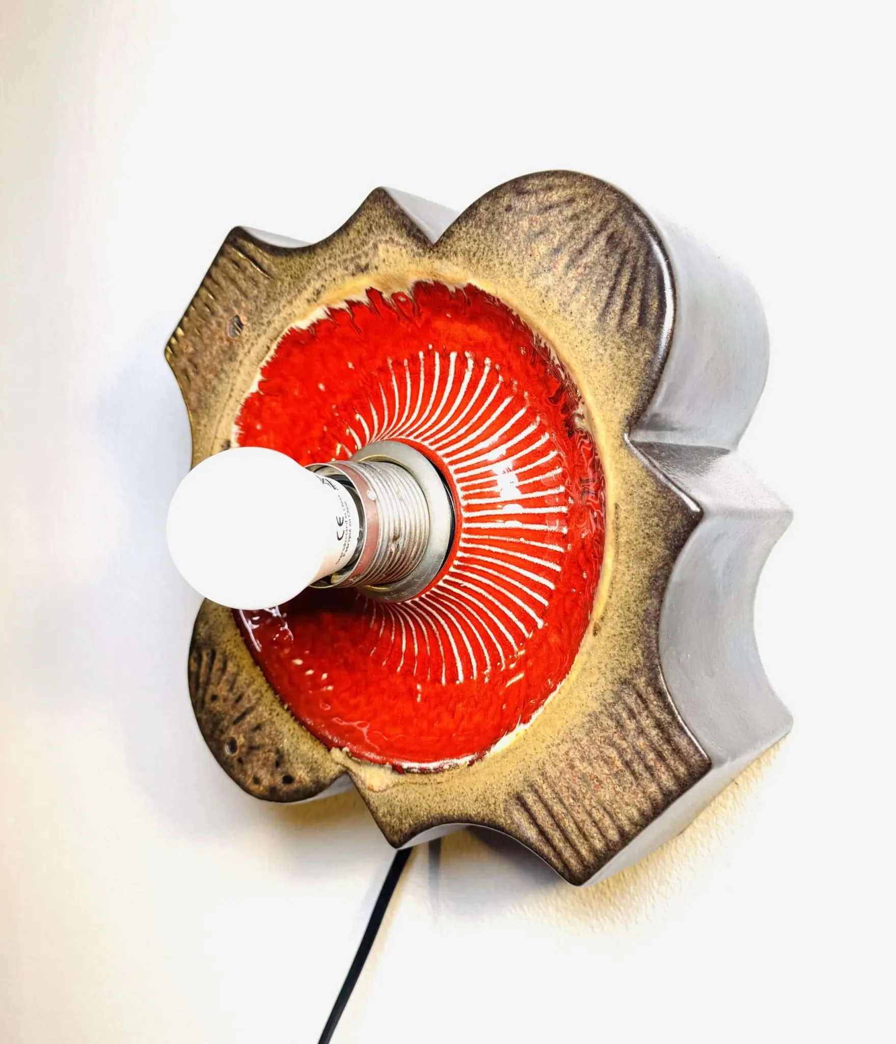 Ceramic Wall Lamp By Hustadt Leuchten, Germany, 1960S