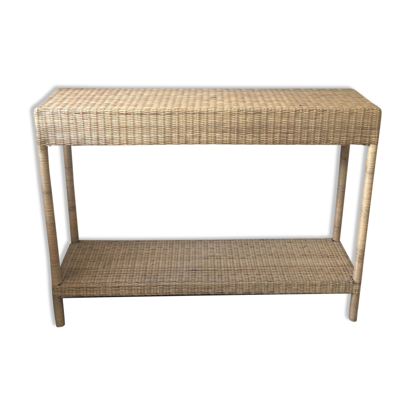 Vintage rattan console