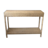 Vintage rattan console
