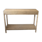 Vintage rattan console