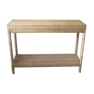 Vintage rattan console