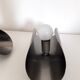 Space age wall sconces - brushed stainless steel - italian design - 1970